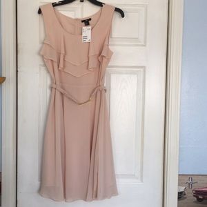 H&M ruffle blush dress